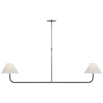 Polished Nickel and Black Rattan
