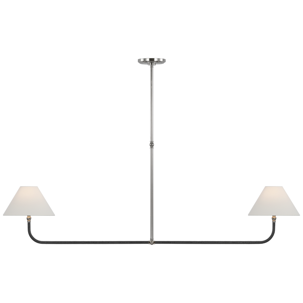 CHC5087PNBRTL Chapman & Myers Basden 2 Light Linear Chandelier | Main Image