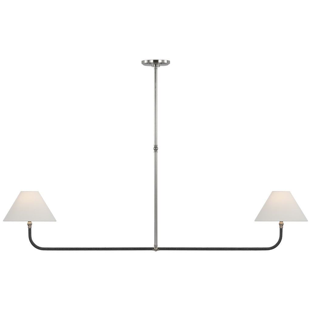 CHC5087PNBRTL Chapman & Myers Basden 2 Light Linear Chandelier | Alternate Image