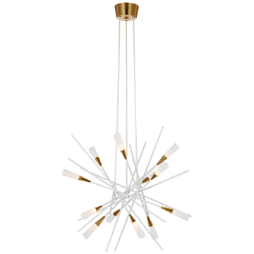 Matte White and Antique Brass