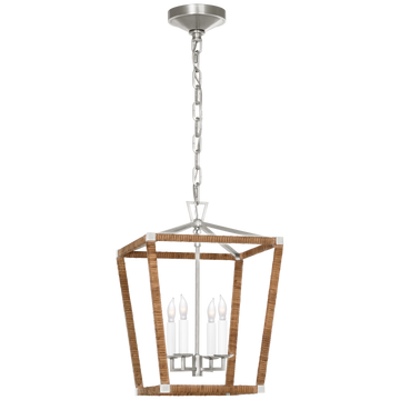 Polished Nickel and Natural Rattan