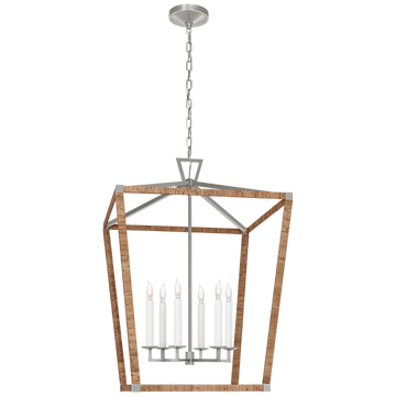 Polished Nickel and Natural Rattan