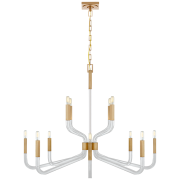 Antique-Burnished Brass and Crystal