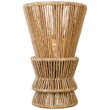 Antique-Burnished Brass and Natural Abaca