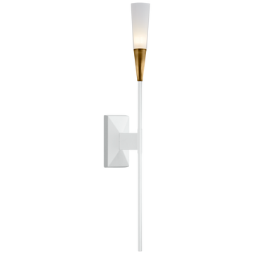 Matte White and Antique Brass