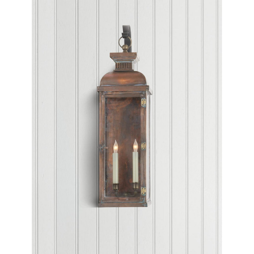 CHO2067NC Chapman & Myers Suffork 2 Light Outdoor Sconce | Lifestyle Image