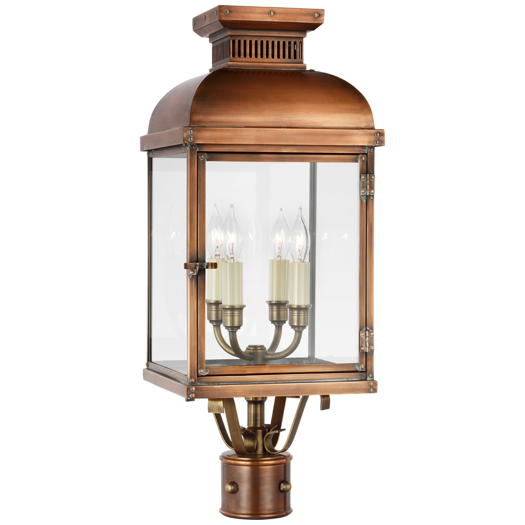 CHO7821NCCG Chapman & Myers Suffork 4 Light Outdoor Lantern Post | Main Image