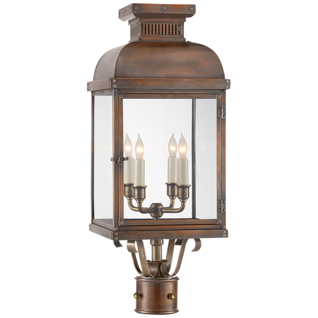 CHO7821NCCG Chapman & Myers Suffork 4 Light Outdoor Lantern Post | Alternate Image