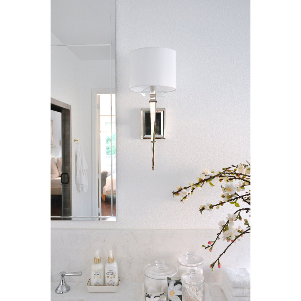 Crystorama Clifton 8'' Sconce in Polished Nickel - Lifestyle View