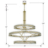 CLO-8000-AG Clover 24 Light Chandelier | Dimensions Image