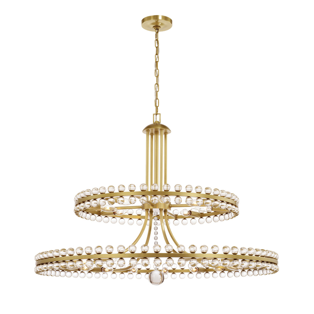 CLO-8890-AG Clover 24 Light Chandelier | Main Image