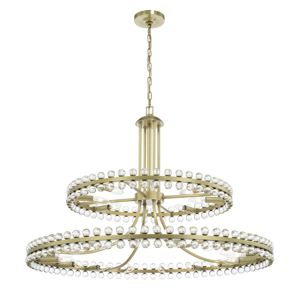 CLO-8890-AG Clover 24 Light Chandelier | Alternate Image