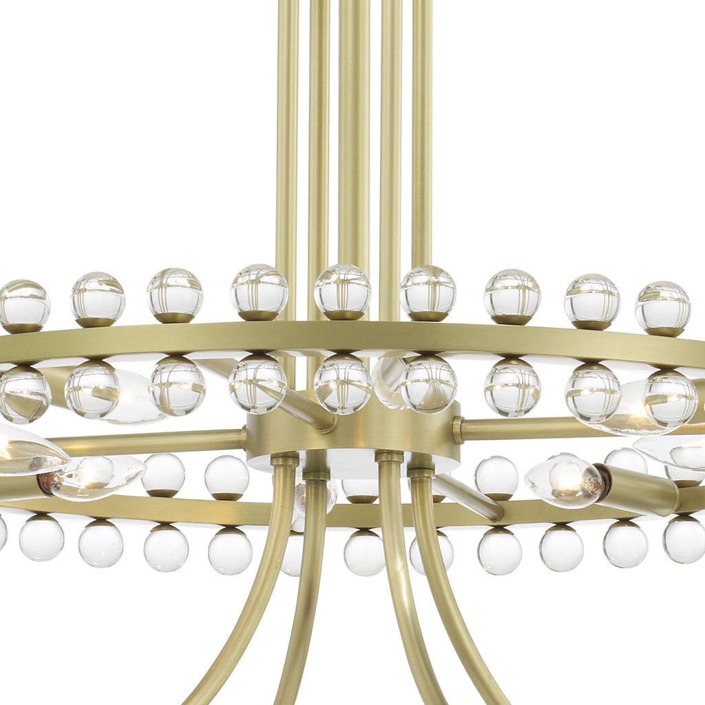 CLO-8890-AG Clover 24 Light Chandelier | Alternate Image