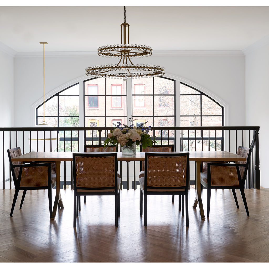 Crystorama Clover 39.25'' Chandelier in Aged Brass - Lifestyle View