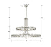 CLO-8890-BN Clover 24 Light Chandelier | Dimensions Image