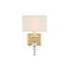 Crystorama Clover 9.5'' Sconce in Aged Brass - Front View
