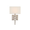 Crystorama Clover 9.5'' Sconce in Brushed Nickel - Front View