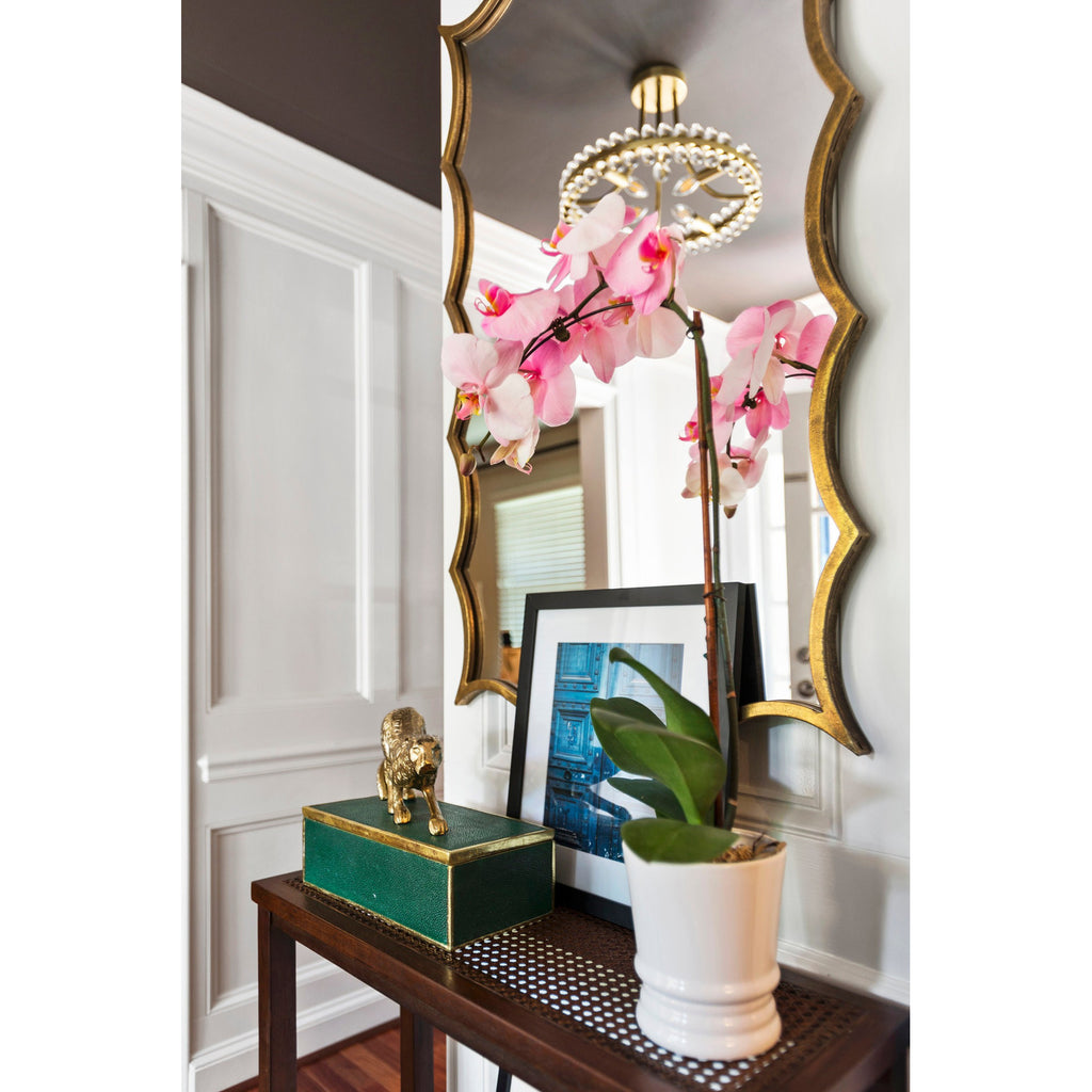 Crystorama Clover 18.25'' Semi Flush Mount in Aged Brass - Lifestyle View