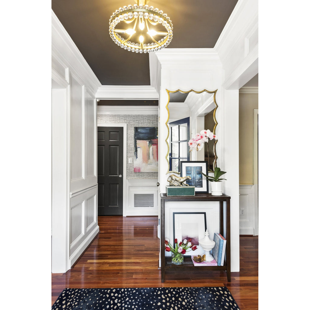 Crystorama Clover 18.25'' Semi Flush Mount in Aged Brass - Lifestyle View