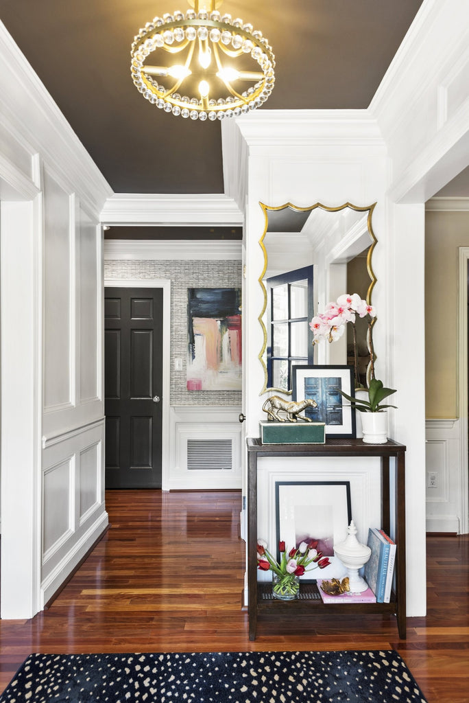 CLO-8894-AG Clover 18.25'' Semi Flush Mount | Lifestyle Image