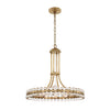 Crystorama Clover 22.5'' Chandelier in Aged Brass - Front View
