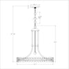 Crystorama Clover 22.5'' Chandelier - Product Dimensions