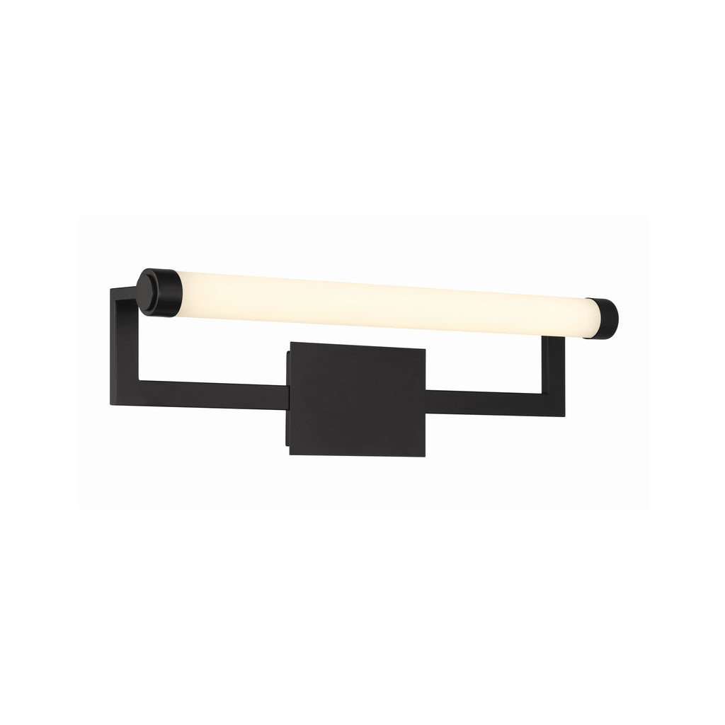 Crystorama Clinton 26.25'' Integrated LED Picture Light in Matte Black - Front View