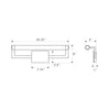 Crystorama Clinton 26.25'' Integrated LED Picture Light - Product Dimensions