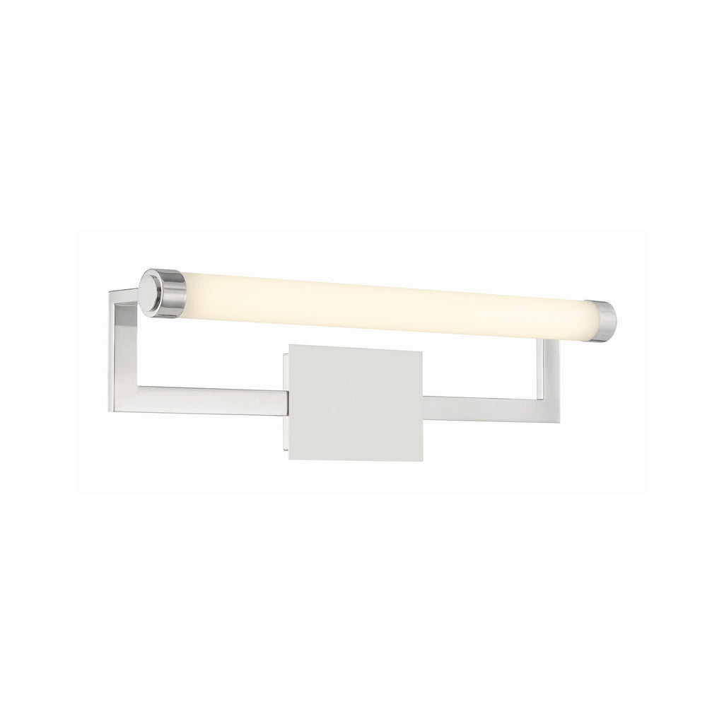 Crystorama Clinton 26.25'' Integrated LED Picture Light in Polished Nickel - Front View