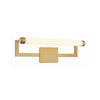 Crystorama Clinton 26.25'' Integrated LED Picture Light in Vibrant Gold - Front View