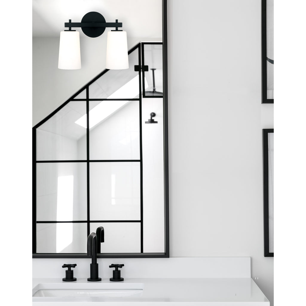 Crystorama-OPEN-BOX Colton 2 Light Sconce in Black - Lifestyle View