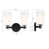 COL-102-BK_ULN Colton 2 Light Sconce | Dimensions Image