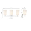 COL-103-CH Colton 3 Light Bathroom Vanity | Dimensions Image