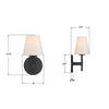 COL-201-BK Colton 6'' Sconce | Dimensions Image