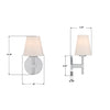 COL-201-CH Colton 6'' Sconce | Dimensions Image