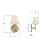 COL-201-VG Colton 6'' Sconce | Dimensions Image