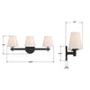 COL-203-BK Colton 24.5'' Bathroom Vanity | Dimensions Image