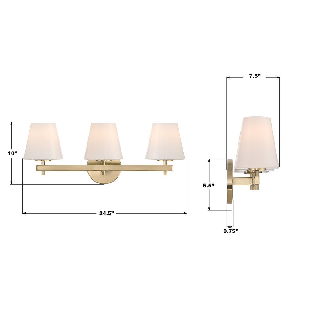 COL-203-VG Colton 24.5'' Bathroom Vanity | Dimensions Image