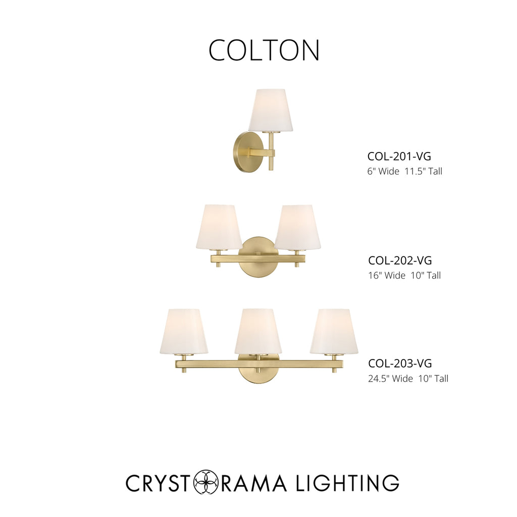 Crystorama Colton 16'' Sconce - Collection Image