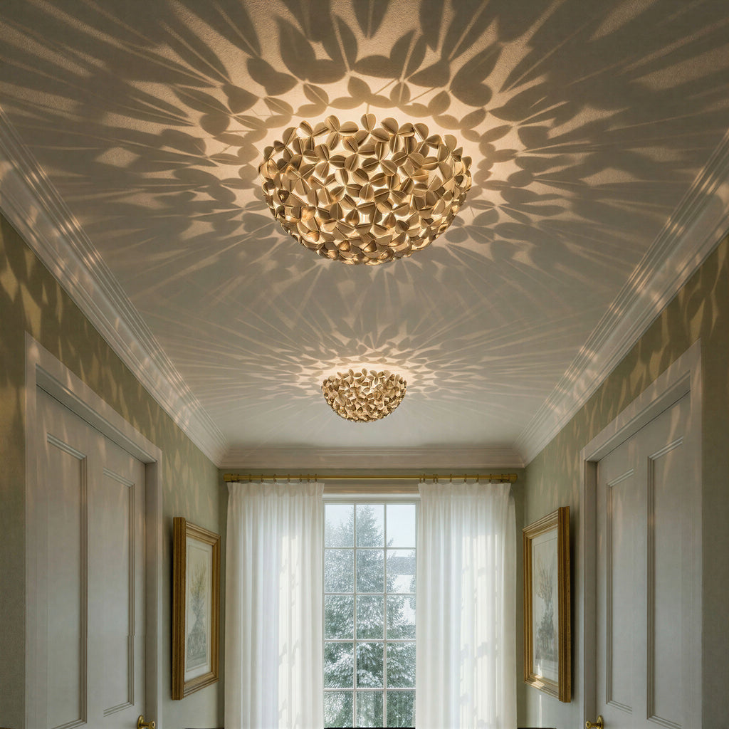 COR-7100-SG Cora 16'' Flush Mount | Lifestyle Image