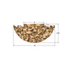 COR-7100-SG Cora 16'' Flush Mount | Dimensions Image
