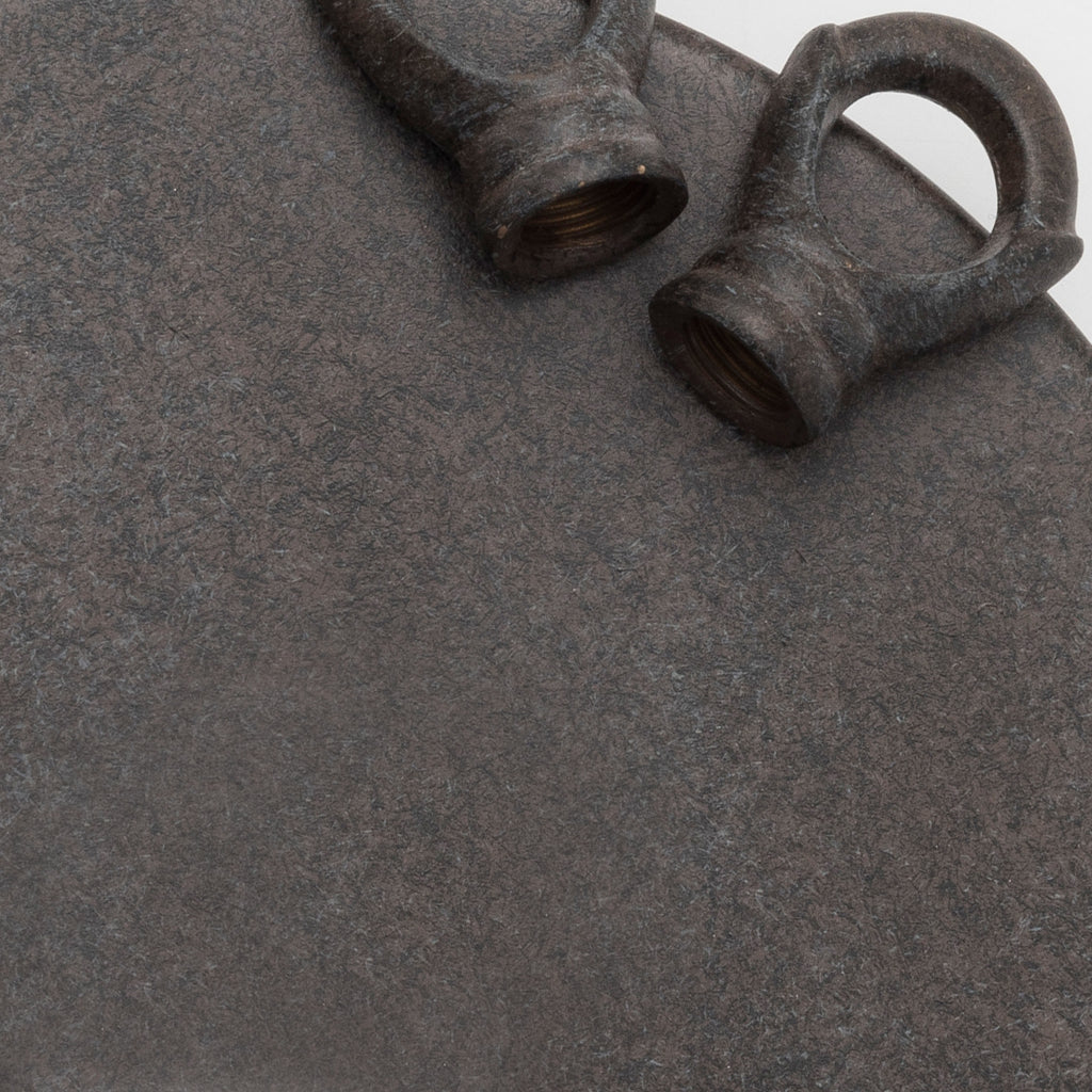 Crystorama-OPEN-BOX Alister 5 Light Flush - Charcoal Bronze Finish Detail