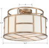 DAN-400-VG Libby Langdon Danielson 3 Light Semi Flush | Dimensions Image