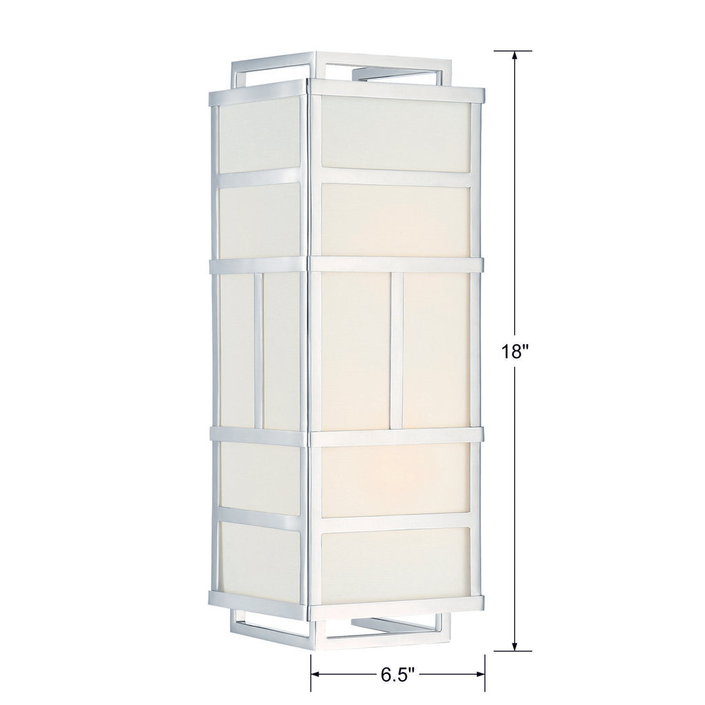 DAN-402-PN Danielson 6.5'' Sconce | Dimensions Image