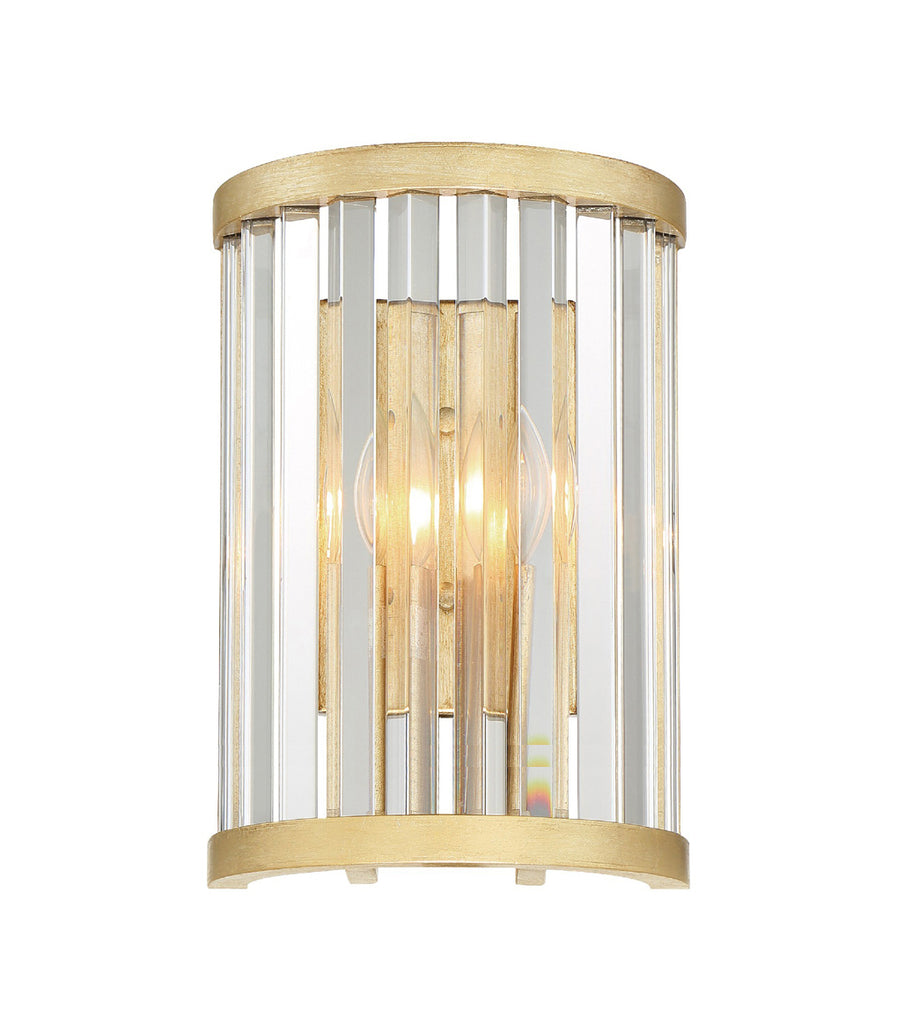 Crystorama Darcy 8'' Sconce in Distressed Twilight - Front View