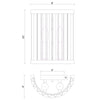 Crystorama Darcy 8'' Sconce - Product Dimensions