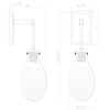 Crystorama Davis 5.75" LED Sconce - Product Dimensions