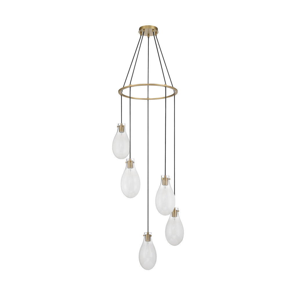 Crystorama Davis 23.25" LED Multi-Light Pendant in Modern Gold - Additional View