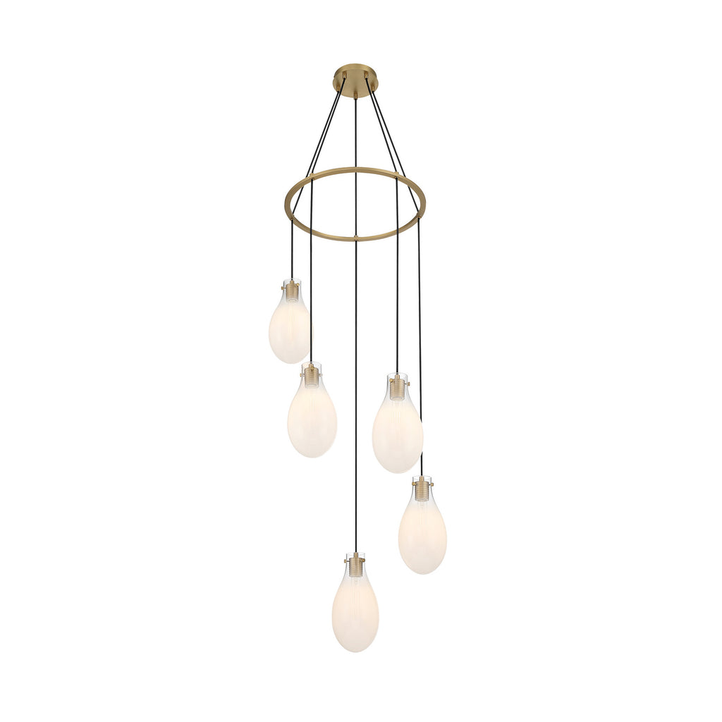 Crystorama Davis 23.25" LED Multi-Light Pendant in Modern Gold - Additional View
