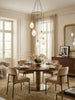 Crystorama Davis 23.25" LED Multi-Light Pendant in Modern Gold - Lifestyle View